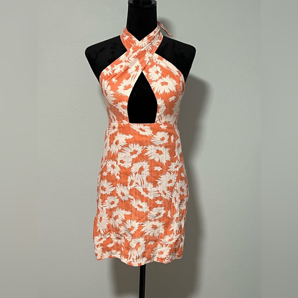 KARLIE Floral Print Mini Dress - S